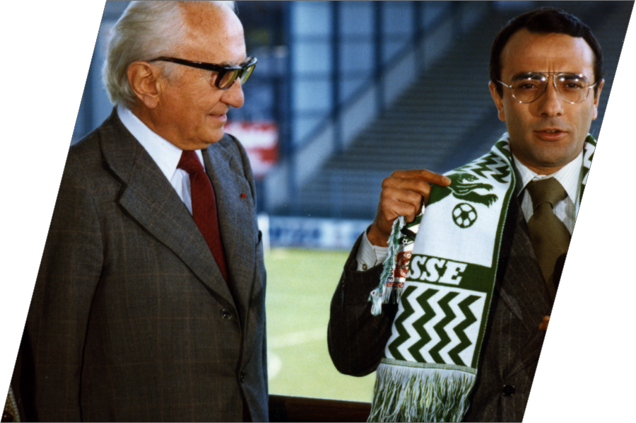Pierre Guichard et Yves Mourousi en 1976.