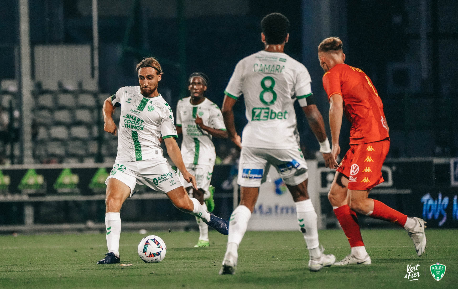 Fanion Vintage AS Saint-Étienne (ASSE) - Club Français, Saison Avant 2000, Multicolore