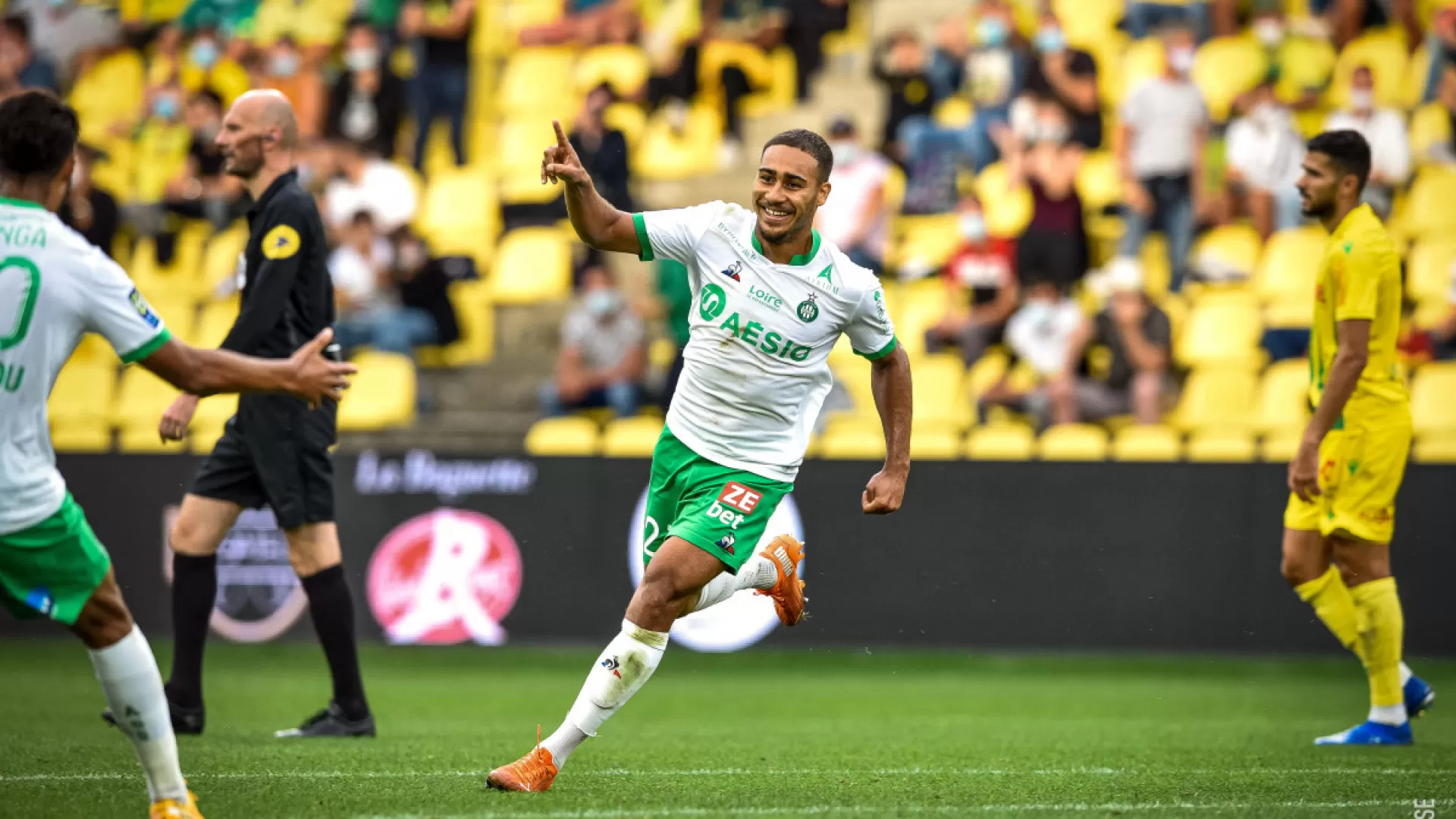 Flocage Officiel - AS Saint-Etienne, Hamouma, 2016/2017, Away, Vert (A – Footpress