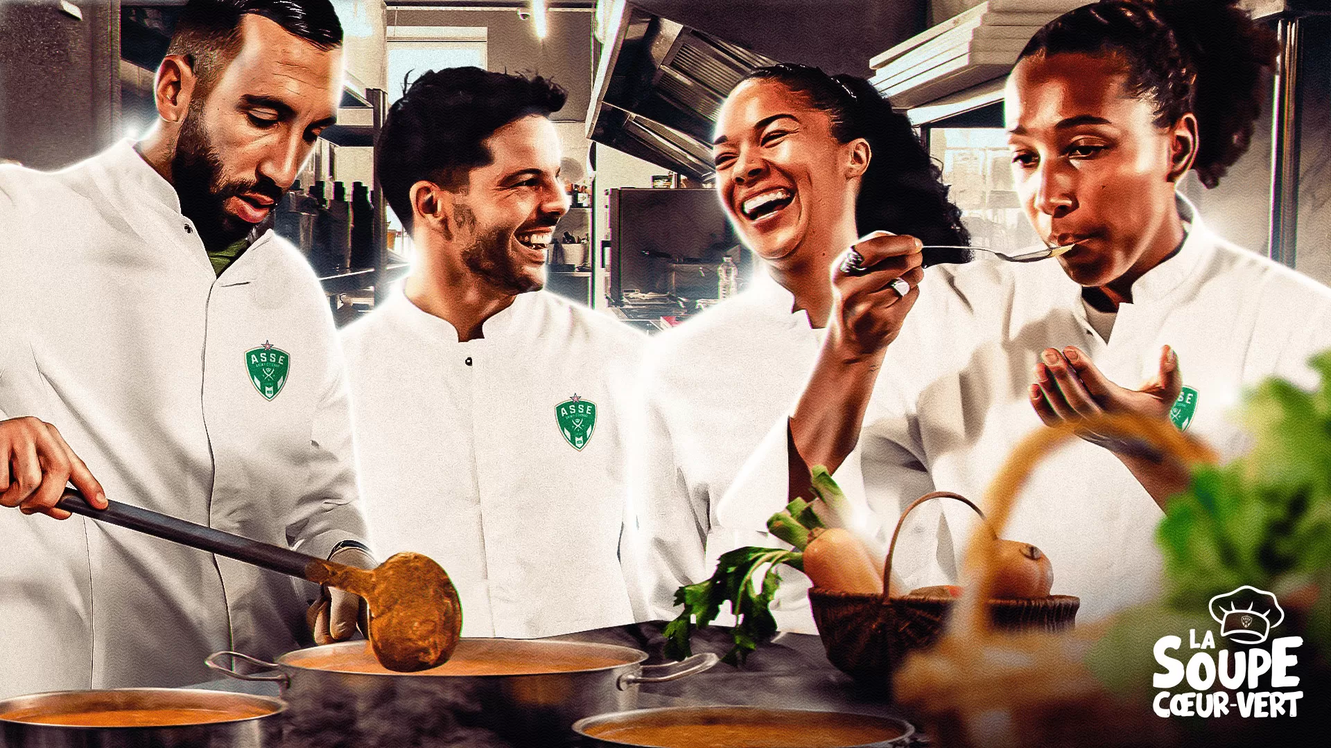 Joueurs et joueuses de l'ASSE se d&eacute;fient en cuisine !