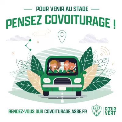 Covoiturez et profitez d'une place de parking au pied du stade !
