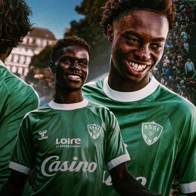 &Agrave; la pr&eacute;sentation du nouveau maillot domicile avec les Verts ! 