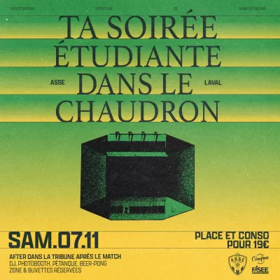 R&eacute;serve ta soir&eacute;e &eacute;tudiante dans le Chaudron !
