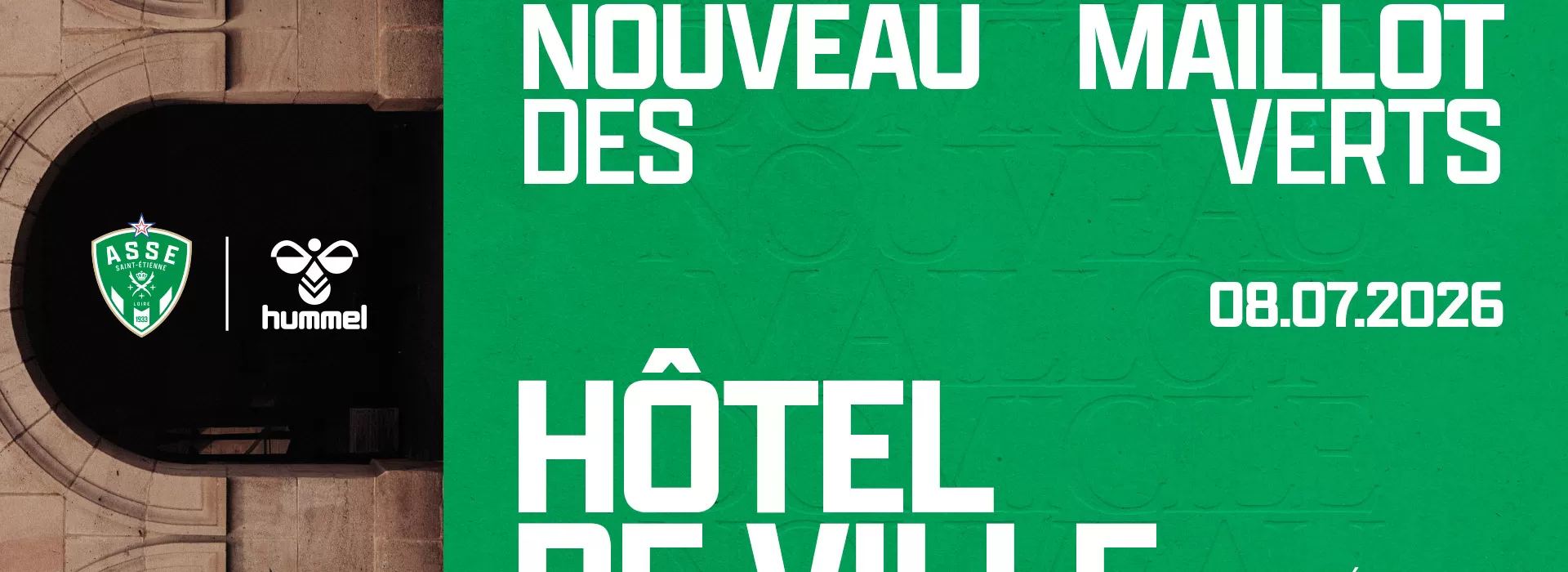 Le nouveau maillot r&eacute;v&eacute;l&eacute; au March&eacute; des Verts le 8 juillet prochain