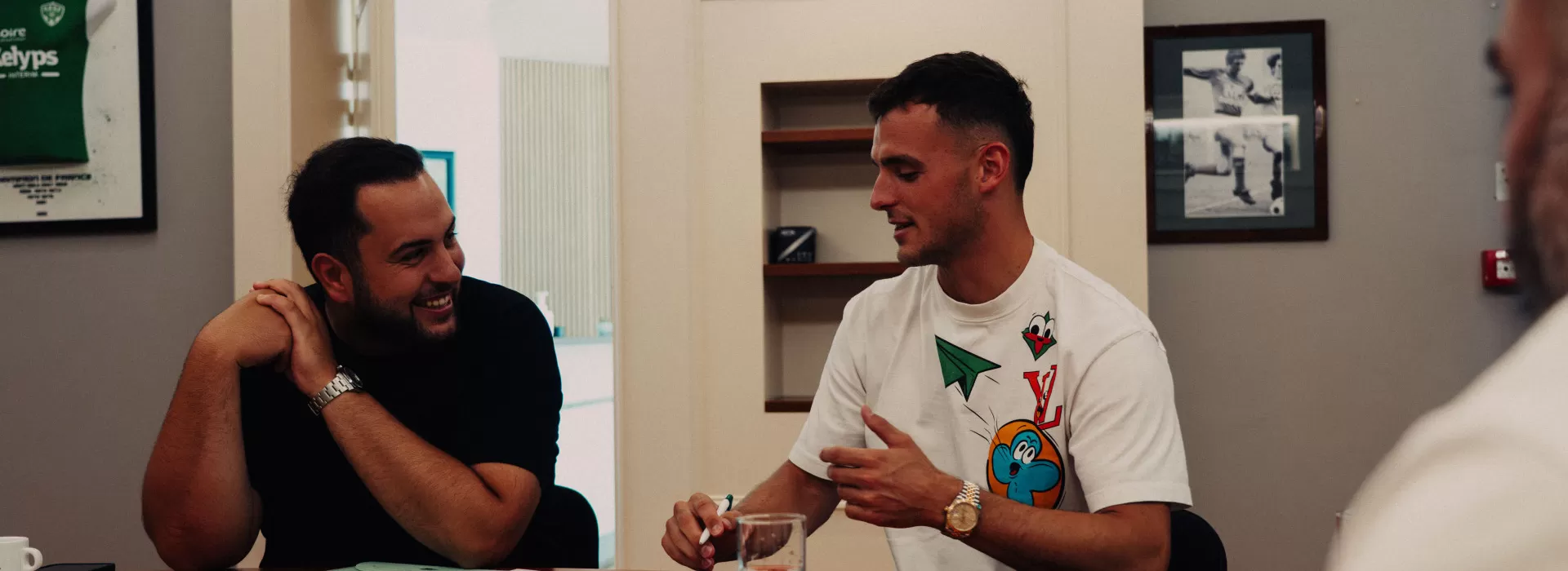 Avec Aron Csongvai de sa signature &agrave; sa premi&egrave;re en Vert !