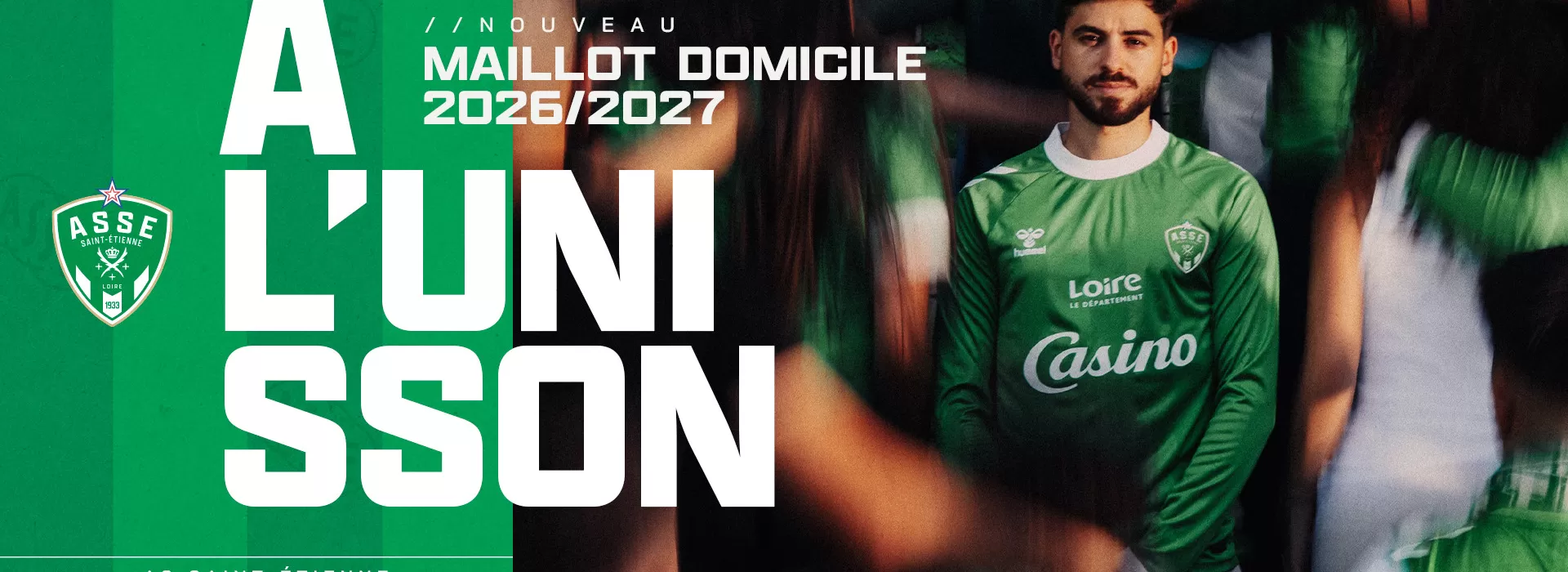 L'ASSE et hummel r&eacute;v&egrave;lent le maillot domicile 2026/2027 et le retour de Casino comme Partenaire majeur